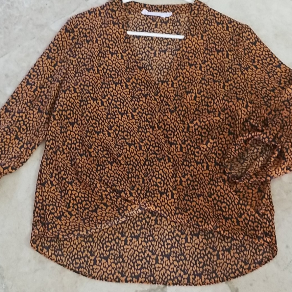 All in Favor faux wrap blouse